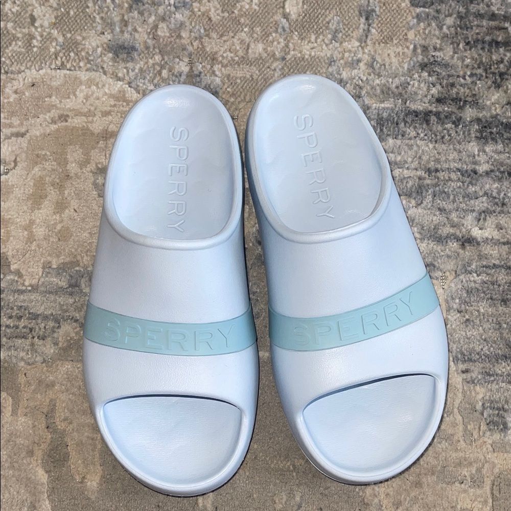 Sperry Sky Blue Slide Sandals